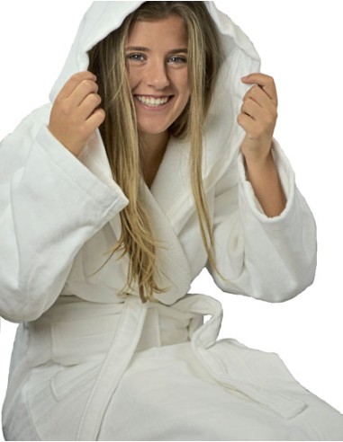 ART-AR029-DeLuxe Velour Bathrobe with hood